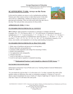 Arrays on the Farm - Elementary Mathematics!