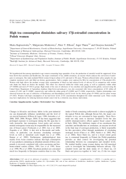 High tea consumption diminishes salivary 17Î²