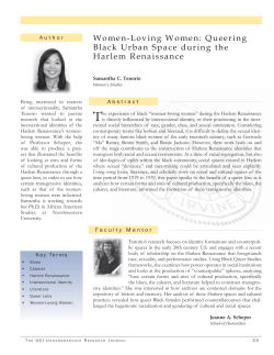 Queering Black Urban Space during the Harlem Renaissance