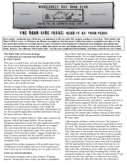 Newsletter - Wonalancet Out Door Club