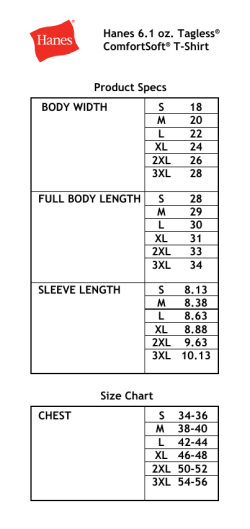 to see sizing chart - Penn Foster Bookstore