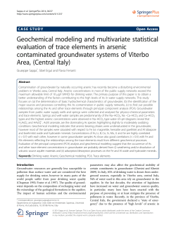Geochemical modeling and multivariate statistical evaluation of