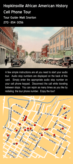African American History Tour Card