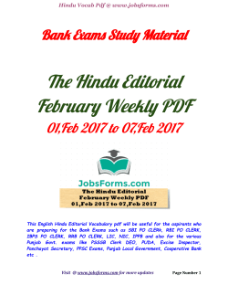 The Hindu Editorial