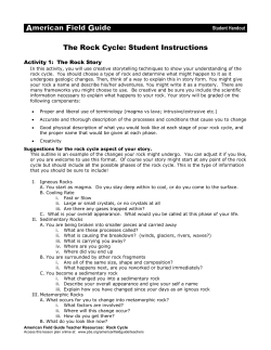 The Rock Cycle: Student Instructions