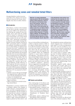 Malfunctioning cones and remedial tinted filters