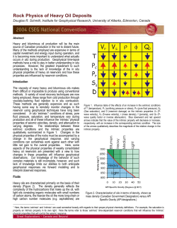 Rock Physics of Heavy Oil Deposits
