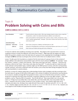 Problem Solving with Coins and Bills