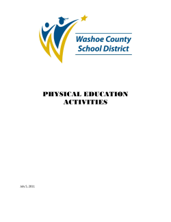 physical education activities - Washoe County School District