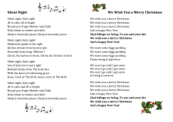 Silent Night We Wish You a Merry Christmas