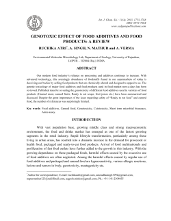 genotoxic effect of food additives and food products: a review