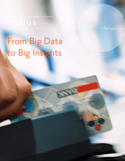 Big Data to Big Insights. - Radius Global Market Research
