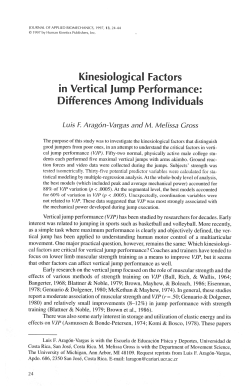 Kinesiological Factors in Vertical Jump Performance