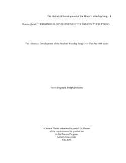The Historical Development of the Modern Worship Song