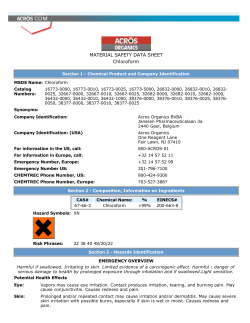 MATERIAL SAFETY DATA SHEET Chloroform