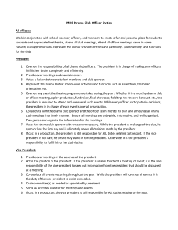 MHS Drama Club Officer Duties