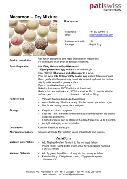 Macaroon &ndash; Dry Mixture