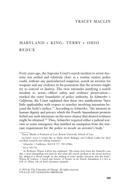 MARYLAND v KING: TERRY v OHIO REDUX