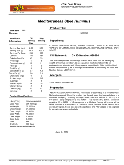 Hummus - JTM Food Group