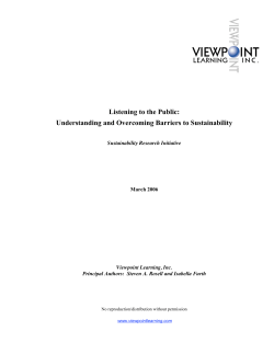 Listening to the Public: Understanding and Overcoming Barriers to