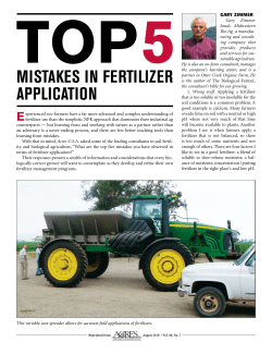 Top 5 Mistakes in Fertilizer Application