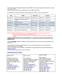 Date Radio Instructor Location January 29 Kenwood 20
