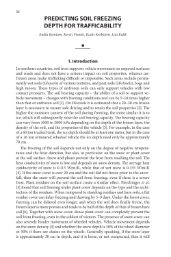 PREDICTING SOIL FREEZING DEPTH FOR TRAFFICABILITY