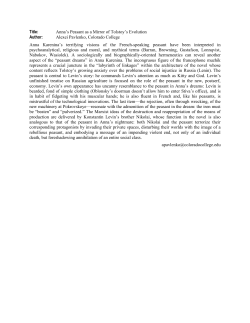 Anna`s Peasant as a Mirror of Tolstoy`s Evolution