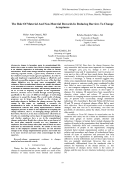 The Role Of Material And Non-Material Rewards In Reducing