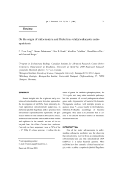 On the origin of mitochondria and Rickettsia