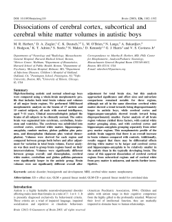 Dissociations of cerebral cortex, subcortical and cerebral white
