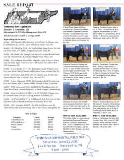 2014 TN Agribition Sale Results