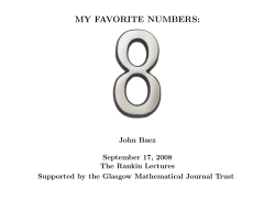 my favorite numbers