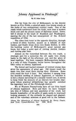 Johnny Appleseed in Pittsburgh*