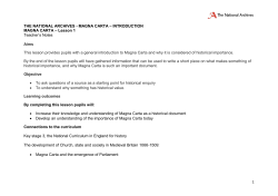 MAGNA CARTA &ndash; Lesson 1 - The National Archives