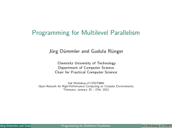 Programming for Multilevel Parallelism