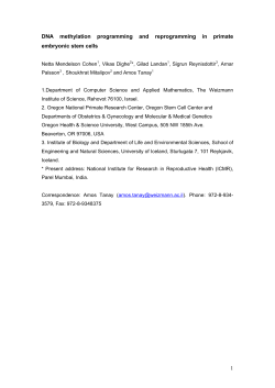 1 DNA methylation programming and reprogramming in