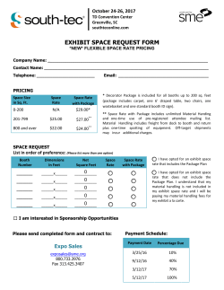 EXHIBIT SPACE REQUEST FORM - south-tec