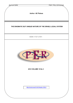 The Enigmatic Nature of the Israeli Legal System