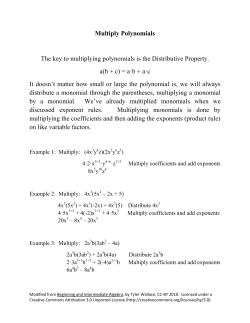 Multiply Polynomials