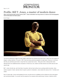 Profile: Bill T. Jones, a master of modern dance