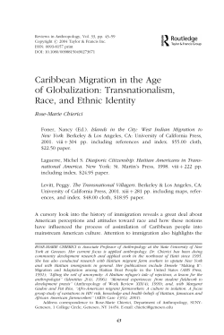 Caribbean Migration in the Age of Globalization: Transnationalism