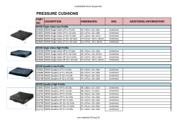 pressure cushions