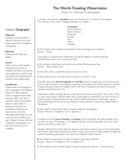 The World-Traveling Watermelon