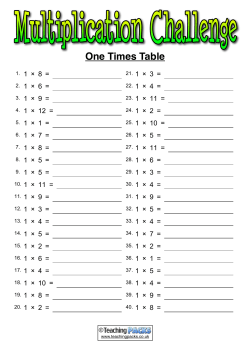 Times Tables Challenges