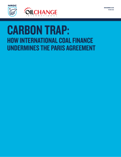 NRDC: Carbon Trap - How International Coal Finance Undermines