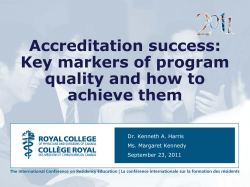 Accreditation success: Key markers of program quality and how to