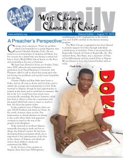 A Preacher`s Perspective - West Chicago Church of Christ