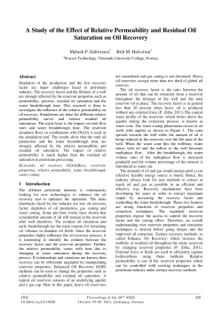 A Study of the Effect of Relative Permeability and Residual Oil