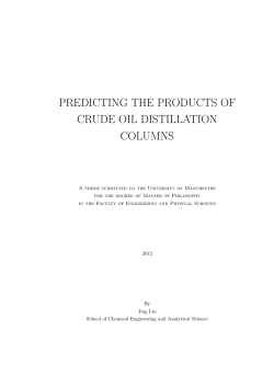 predicting the products of crude oil distillation columns